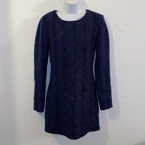 Puccini Textured Long Sleeve Dress Medium - Picture 1 of 6